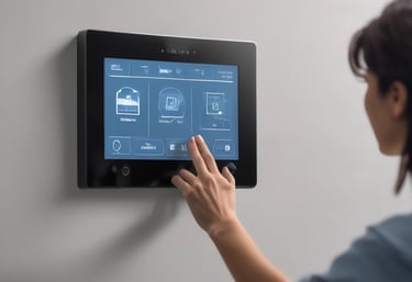 A modern smart home showcasing automated technology.