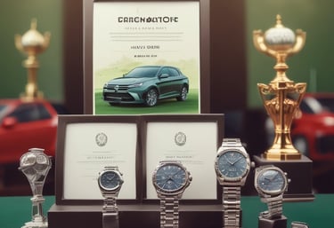 A comfortable golf cart parked beside a scenic Bali golf course with palm trees.