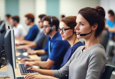 A group of diverse people attending a workshop on internet safety.