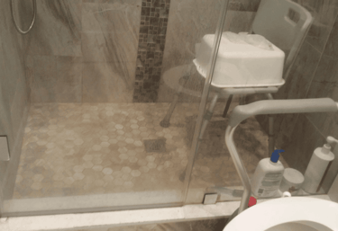 Restoration-level bathroom cleaning with severe buildup in Durham Region
