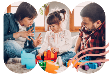 PCIT Therapy Parents playing with child