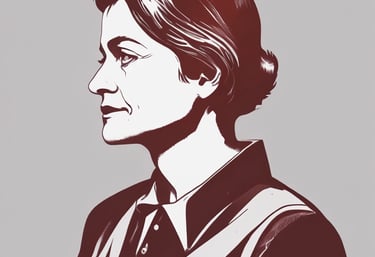 Close-up of hands typing on a keyboard with a simple, elegant blog layout on the screen.