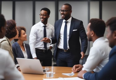 A professional consultation setting with a medical professional sitting at a desk facing a client. The room has a modern aesthetic with white walls decorated with framed certificates. The desk is organized with office supplies, a laptop, and a fruit bowl in the center.