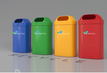 poubelle de tri sélectif ,recyclage ,écologique