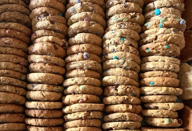 High quantity of monster cookies for a wedding and birthday event