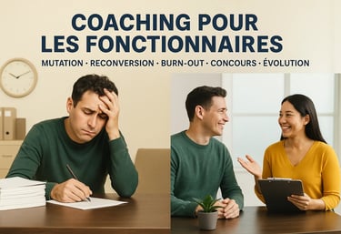coaching fonctionnaire - Mutation – Reconversion – Burn-out – Concours – Évolution