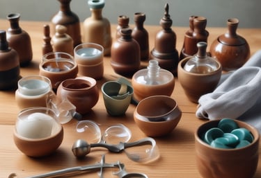 A person is lying down on a treatment bed covered with a white towel. Another individual is standing beside, placing their hands on the person's shoulders as if about to perform a massage or therapy. The scene appears to be in a spa or similar wellness setting.