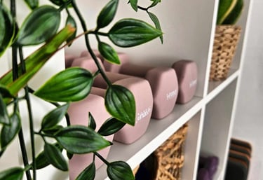 pilates studio offering with small props 
