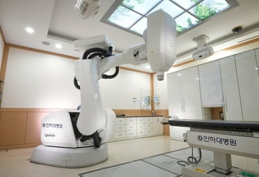 An image of Robotic CyberKnife Radiosurgery device