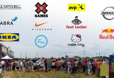 folks waiting in line to get their henna tattoos at massive event