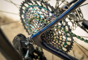 a SRAM EAGLE cassette on a gravel
