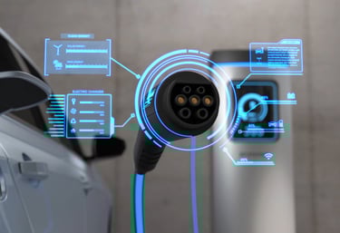 EV charger gun while testing