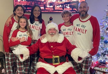 The Santa Cowboy at a Home Viait