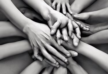 man and woman holding each others hands
