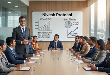 Corporate financial wellness session with employees in office