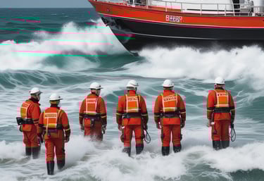 A sleek workspace with glowing screens showing AI-generated designs and branding concepts.