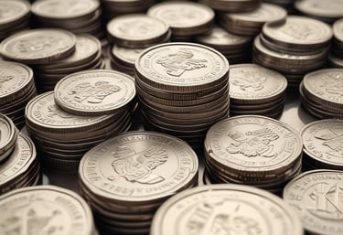 A consultant discussing strategy with retail team around a table filled with charts and laptops.