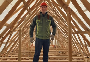 a man standing on a ladder to reach a ladder