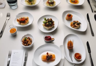 Close-up of hands setting up a restaurant website on a computer screen.