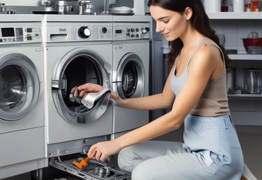 Technician carefully repairing an air conditioner inside a cozy living room.