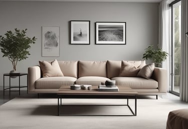 A technician carefully cleaning a modern sofa upholstery with professional equipment.