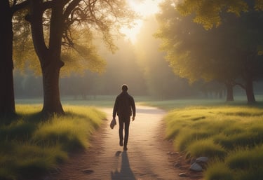 A warm, inviting scene of a person practicing daily self-care in a cozy home environment.