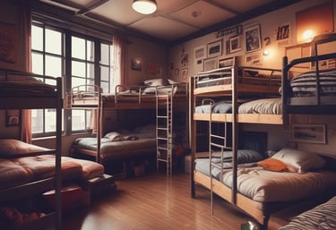 A sleek office setting with a professional reviewing Tokyo property documents.