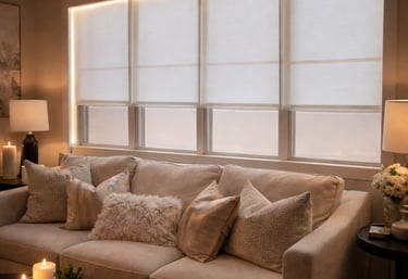 calm home interior with neutral decor