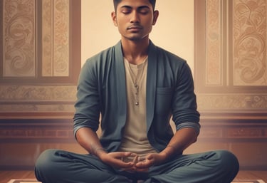 a man riding a skateboard down a street next to tall buildings
