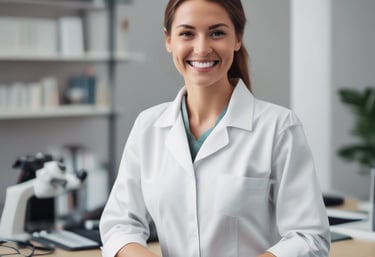 A caring podiatrist gently treating an elderly patient's feet in a cozy clinic room.