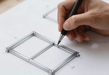 Robust steel framework under construction with sparks flying from welding.
