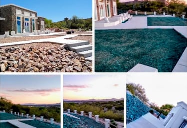 pre emergent herbicide blue dye foothills Oro valley Sahuarita