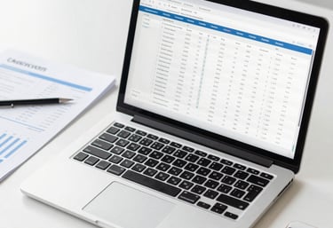 A professional advisor discussing financial charts with a client in a modern office.
