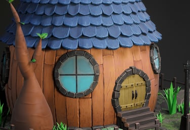 Stylized House Diorama created using Maya, ZBrush, Substance 3D Painter and Unreal Engine