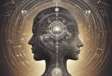 Abstract visualization of frequency waves merging into a harmonious pattern representing quantum integration.