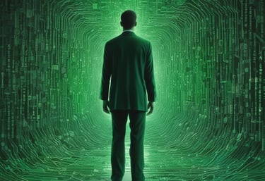 Abstract visualization of frequency waves merging into a harmonious pattern representing quantum integration.