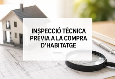 inspecció prèvia compra d'un habitatge o local arquitecte aparellador