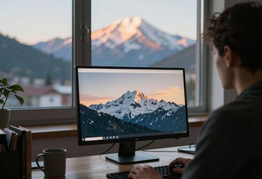 A team of professionals collaborating over software development in a modern office.