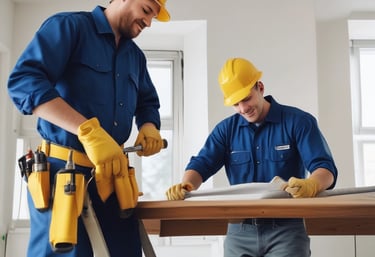 A neat row of well-maintained residential houses with tropical gardens in Mauritius.
