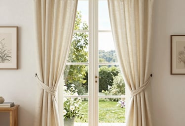Close-up of a craftsman fitting crown molding above a window with natural light streaming in.