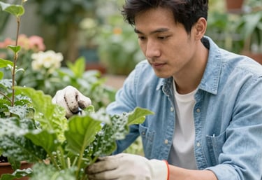 Technician installing a modern air conditioning unit in a bright living room.