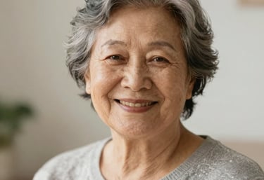 Close-up of hands clicking on a digital menu with benefit names.