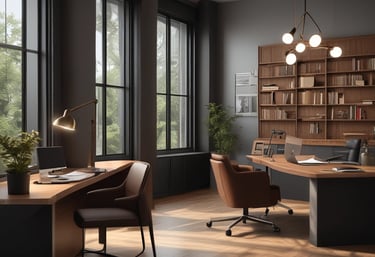 A friendly small business owner placing a lynxreview QR code plaque on their storefront.