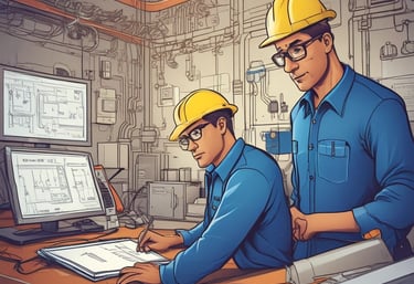Close-up of various electrical components such as MCBs, contactors, and sensors arranged neatly.
