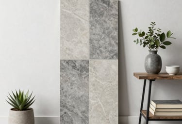 Minimalist golden tile icon on a white background with soft shadow.