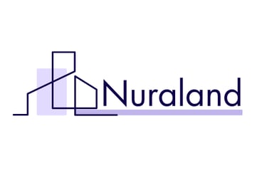 Nuraland logo with stylised buildings and text.
