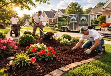 Residential landscaping and lawn maintenance services provided by trusted professionals in Raleigh