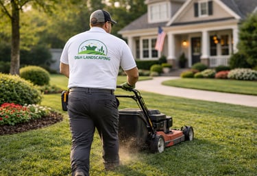 D&H Landscaping NC professional lawn mowing service in Garner North Carolina