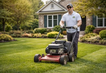Professional lawn mowing service in Garner NC by D&H Landscaping