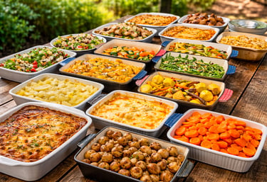 Our buffet is prepared daily using fresh produce. 12pm to 3pm daily - dish up for dinner to go.